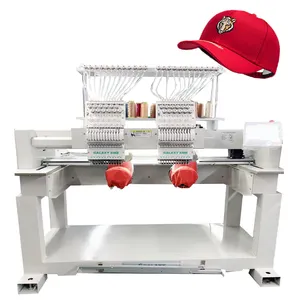 two head computer embroidery machine 2 tajima type 3D hat 12needles 12 15 needles