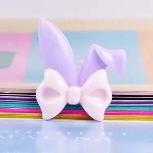 Accessoires de bricolage pour enfants mignons et charmants grands cabochons en résine de conception d'<span class=keywords><strong>oreille</strong></span> de <span class=keywords><strong>lapin</strong></span> à dos plat coloré pour Souvenirs - Product Image 5