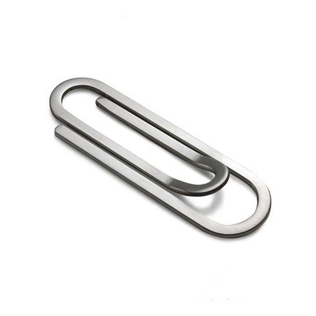Custom Stainless Steel Slim Pocket Money Clip Wallet Cash Credit Card Money Holder Metal Bill Plated Money Clip Style Paper Clip