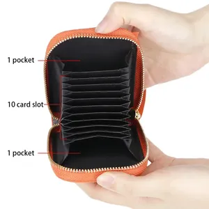AndoBag Organ, Tarjetero con Múltiples Ranuras, Monedero de Cuero Genuino con Diseño de Gato, Cartera Clásica con Cierre para Mujer 1879 - Product Image 5