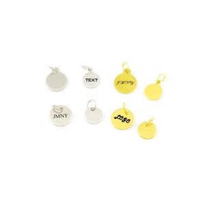 Küçük özel takı etiketleri damgalama takı kişiselleştirilmiş Charm Logo Metal etiketi - Product Image 2