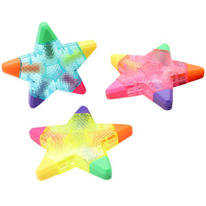 BECOL - Juego de Marcadores Fluorescentes Creativos en Forma de Estrella 5 en 1, Mini Marcadores de Alta Visibilidad para Niños - Product Image 3