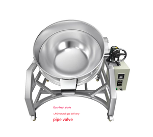 Marmite chauffante électrique à double enveloppe, grande capacité, à gaz, inclinable, pour la cuisson de soupes de bœuf et la friture en cantine - Product Image 2