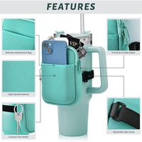 Çin marka su bardağı kılıf çanta 40oz 30oz Tumbler kolu ile çalışan su şişe çantası kartları için, tuşları, telefon