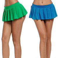 Mini-jupe d'été sexy et respirante pour femme, couleur unie, style JK