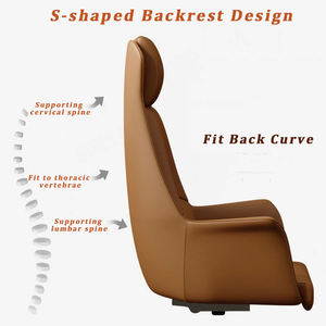 Silla Ejecutiva Giratoria de Oficina Moderna con Respaldo Alto de Cuero para Conferencias, Muebles de Oficina - Product Image 5