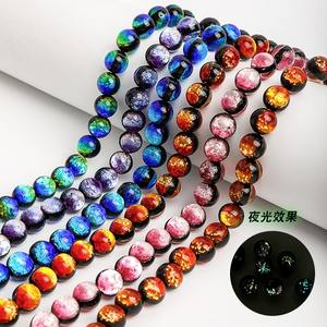 Cuentas de Vidrio Luminosas con Lámina Plateada de Doble Cara de 12 mm, Color Degradado Japonés, Cuentas Sueltas para Accesorios de Joyería DIY, Disponibles en Existencia - Product Image 2