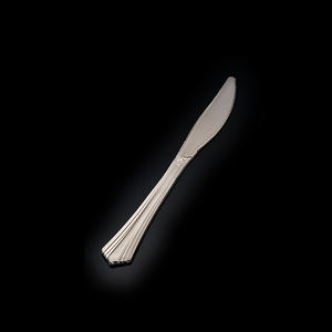 DIJOEY – Kits de couverts modernes jetables en <span class=keywords><strong>plastique</strong></span> PS argenté, écologiques, pour fêtes et mariages (cuillère, fourchette, couteau) - Product Image 3