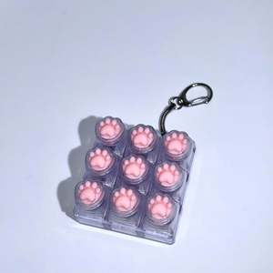 Botón de descompresión de silicona con forma de pata de gato, dispositivo de prueba de eje de presión, llavero colgante creativo con sonido y luz para teclado, Modelo 0008G - Product Image 1