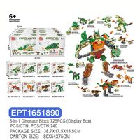 EPT 8 en 1, 3 transformations, camion robot, blocs de construction, compatibles avec les principaux blocs de marques majeures, kit de modèle d'assemblage DIY