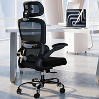 Chaise de bureau ergonomique pivotante en maille intégrale à dossier haut, confortable, avec multiples réglages, pour dirigeant, de fabrication allemande
