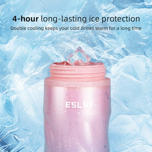ESLNF 610ML 大容量双层保温水瓶 便携式骑行水瓶 适用于山地车公路自行车户外运动 - Product Image 4