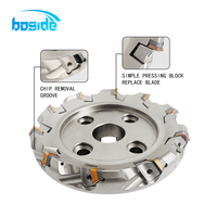 Disque de fraisage CNC indexable de précision plane personnalisable OEM 545 Type Bt50 à 45 degrés SEEN1504Insert tête de fraisage à alimentation élevée