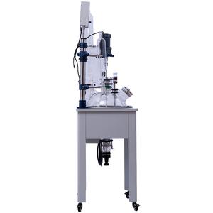 Biorreactor automático de 10L, reactor de vidrio de una sola capa, destilación por reflux, recipiente de presión digital, motor de bomba. - Product Image 3