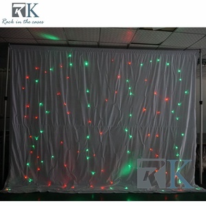 ผ้าม่านไฟ LED ลายดาวเต็มท้องฟ้า สำหรับตกแต่งงานแต่งงาน ฉากหลังดิสโก้เวที พร้อมไฟ LED สีสันสดใส - Product Image 3
