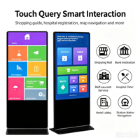 Kiosque interactif LCD sur pied 43/55/65/75/86/98 pouces, affichage numérique 4K Full HD, écran tactile publicitaire, kiosque en libre-service OEM