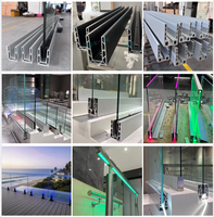 Pince de fixation en acier inoxydable pour balustrade en verre noir 12-20mm, accessoires de fixation pour balustrade en verre sans cadre, raccord réglable pour main courante en verre