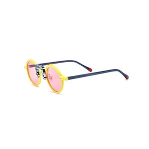 Lunettes de soleil polarisées UV400 rétro rondes à monture complète en acétate de luxe avec rivets, unisexe, mode, protection solaire, extérieur - Product Image 3