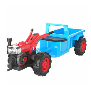 12V Kinder-Farmtraktor mit Anhänger, Elektrisches Spielzeugauto mit Fernbedienung, Musik, LED-Lichtern, Outdoor-Fahrzeug - Product Image 1