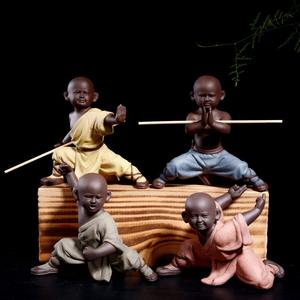 MSH National tide Style Grand Kung Fu Kid Purple Sand Tea Pet Ornament - Product Image 6