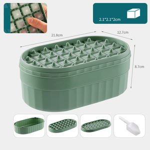 Molde de hielo S236 al por mayor, caja de silicona de gran capacidad con tapa para almacenamiento doméstico - Product Image 5
