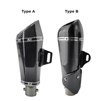 Silenciador Universal para Motocicleta, con Aspecto de Fibra de Carbono, para Motos Deportivas y de Calle, Venta al Por Mayor