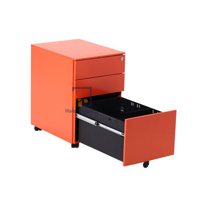 Thép A4 lưu trữ đồ nội thất di động nhỏ bệ di động 3 màu cam kim loại Tủ hồ sơ ngăn kéo cho văn phòng nhà trường học bệnh viện - Product Image 2