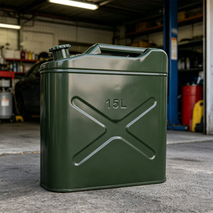 Bidon métallique de 15 L approuvé par l'ONU, réservoir de carburant en acier anti-fuite pour essence et pétrole, réservoir de stockage de carburant portable avec bec verseur - Product Image 6