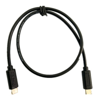 Kabel USB tipe-c ke tipe-c warna hitam 0.5m, kabel USB tipe-c ke tipe-c dengan Transfer Data kecepatan tinggi & pengisian daya Cepat 5A untuk printer panjang 1.8m