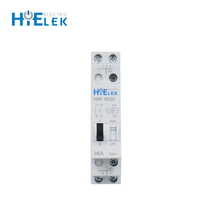 Relais à impulsion Hielek HIR-16 monophasé AC 12V-240V 50/60Hz certifié CE/IEC pour automatisation industrielle, montage sur rail DIN 16A