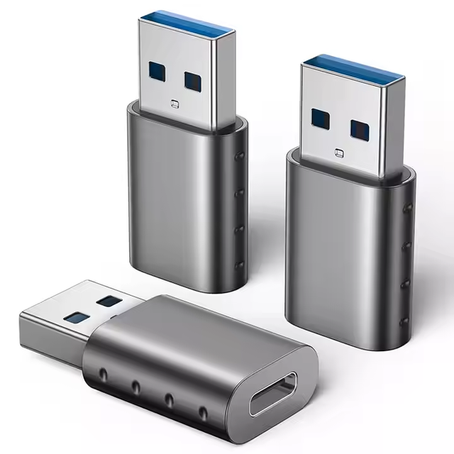 Private Design Zinc Alloy OEM logo USB Type C USB Cable Adapter Connector USB C Male to a Female OTG Adapter Mini Wholesales