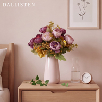 Bouquet de pivoines en soie vintage, 30 cm, fleurs artificielles, plusieurs couleurs, pour mariage, décoration florale de la maison, vente en gros