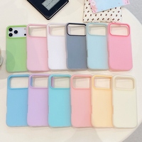Coque de téléphone antichoc 2-en-1 en TPU couleur macaron de luxe, pas chère et tendance, pour iPhone 17 Pro Max, 16 Pro, 14, 15, 13, 12, 17 et accessoires