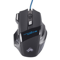 Ratón para juegos con cable 7D, 5500 DPI, 7 colores, luces de respiración, interfaz USB 2,0, Compatible con ordenador portátil, ordenador de escritorio, Material ABS en stock
