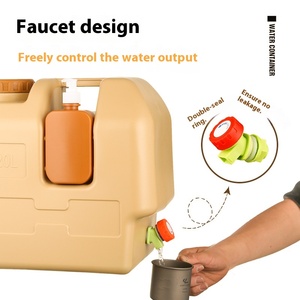 Seau de stockage d'eau rectangulaire pliable en plastique pour l'extérieur, <span class=keywords><strong>20L</strong></span>, <span class=keywords><strong>bidon</strong></span> de camping - Product Image 4