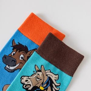 थोक हॉट बिकवाली पुरुष चालक दल के मोजे कपड़े पहनते हैं, कपास बुनाई के घोड़े पशु आकस्मिक चालक दल की गुणवत्ता - Product Image 3