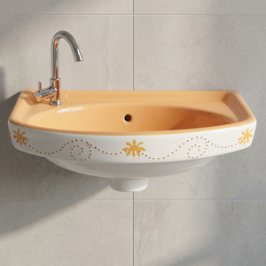 Small White Ceramic Wall Hung Wash Basin Compact Corner Hand Wash Sink for Hotel Villa Commercial Bathroom Projects - Product Image 3