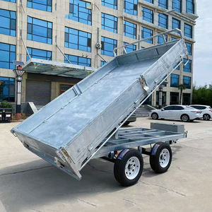 Remorque utilitaire à double essieu robuste galvanisée avec benne basculante amovible Conception de remorques de fret et utilitaires - Product Image 4