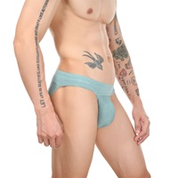 SDH-CMF379 hommes slips Sexy sous-vêtements avec Logo taille tissé soie Bikini string conception plaine Boxer culotte jetable