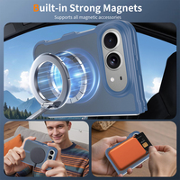 Étui magnétique pliable mat VAWI B525 pour iPhone Duo Fold, anti-traces de doigts, nano-oxydation, fin, antichoc, protection