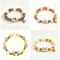 Nouveau bracelet perlé populaire pour chien, bracelet extensible en cristal, cadeau bijou pour anniversaire et fêtes