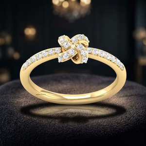 Anillo de Compromiso Clásico para Mujer en Oro Amarillo con Diamante Cultivado en Laboratorio, Corte Brillante, Diamantes Laterales, Oro 10K 14K 18K 925, Regalo de Boda, Fiesta - Product Image 1