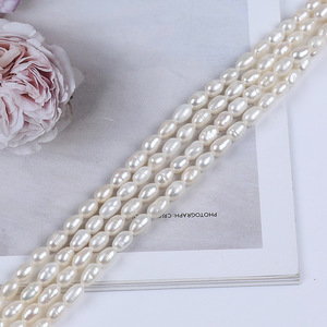 Perlas de Arroz Blancas de 4-5 mm para Bisutería DIY de Zhuji, Perlas Naturales de Agua Dulce, Perlas Sueltas de Colores - Product Image 4