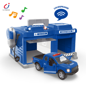 Giocattoli Chengji: Parcheggio con Casa delle Bambole, Multifunzione con Luci e Musica, Auto in Scala 1:32, Walkie-Talkie, Stazione di Polizia - Product Image 1