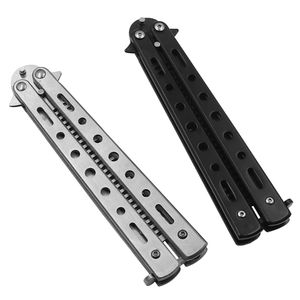 Pettine pieghevole in acciaio inox allenamento coltello a farfalla pettine <span class=keywords><strong>barba</strong></span> baffi da salone parrucchiere strumento per lo Styling dei capelli - Product Image 6