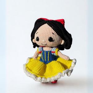 Regalo de cumpleaños festivo especial para vacaciones, muñecas de <span class=keywords><strong>princesa</strong></span> de ganchillo hechas a mano, <span class=keywords><strong>muñeca</strong></span> Amigurumi <span class=keywords><strong>blanca</strong></span> como la nieve de punto para bebé - Product Image 1