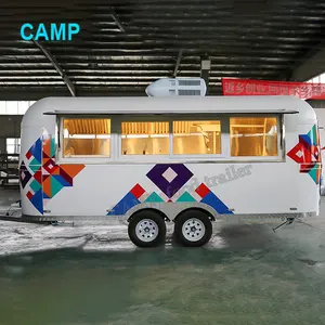 营地泡泡茶食品拖车比亚乔猿食品卡车，配有全厨房冰淇淋车自动售货食品拖车