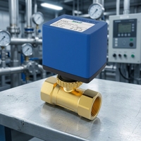 Vente directe d'usine, vanne de régulation électrique en plastique + cuivre de haute qualité, contrôle intelligent de la température, AC 220 V