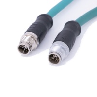 Système de caméra industrielle CCD X-Code M12 connecteur de câble à 8 broches RJ45 câble de capteur Ethernet industriel M12