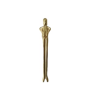 Modern metal humanoid simple wardrobe door <b>cabinet</b> drawer light luxury thinker golden <b>cabinet</b> long handle - Product Image 5